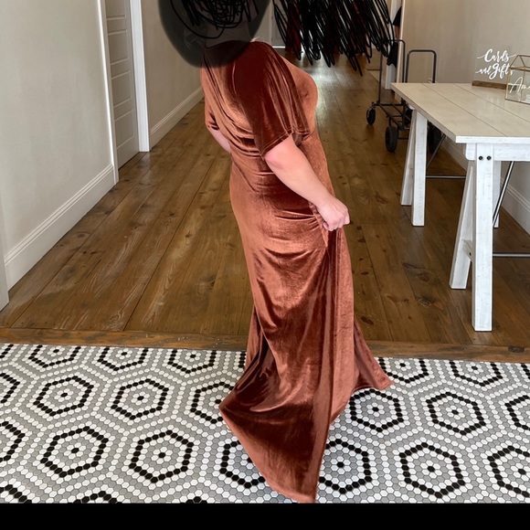Baltic Born Dresses Meghan Velvet Wrap Dress Bronze Poshmark